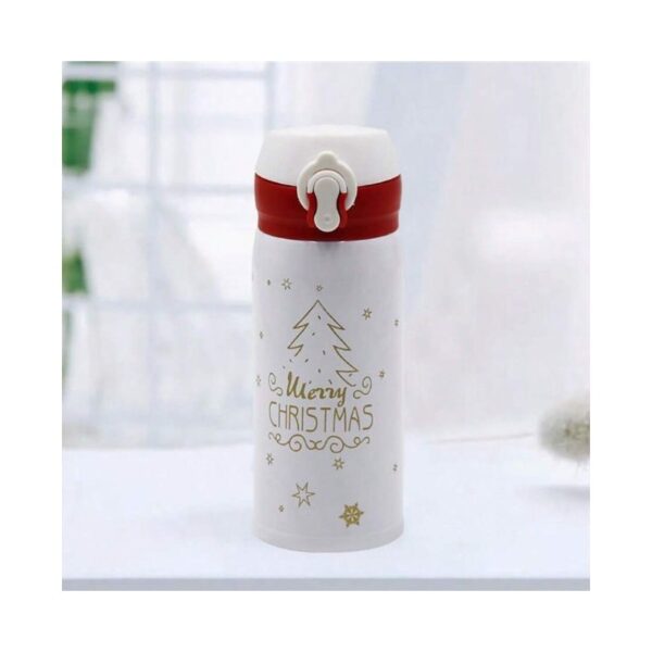 THERMISCHE BEKER, FLES 500ML KERST WINTER THERMISCHE FLES wit BD39B