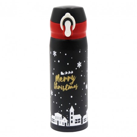 THERMISCHE BEKER, FLES 500ML KERST WINTER THERMISCHE FLES zwart BD39CZ