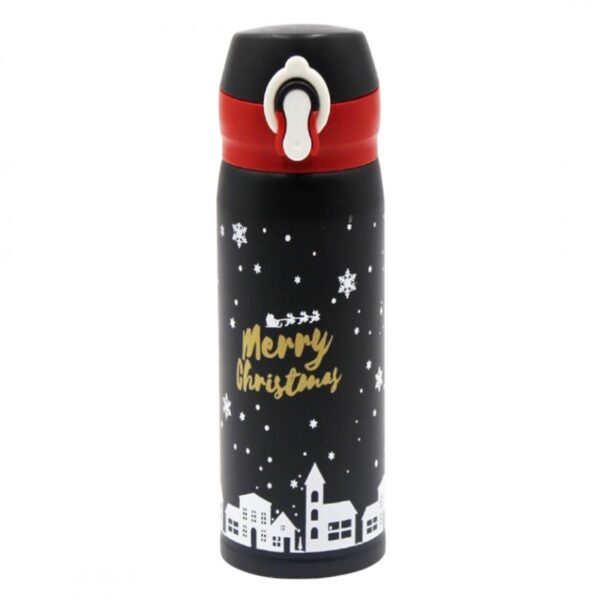 THERMISCHE BEKER, FLES 500ML KERST WINTER THERMISCHE FLES zwart BD39CZ