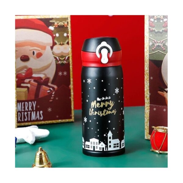 THERMISCHE BEKER, FLES 500ML KERST WINTER THERMISCHE FLES zwart BD39CZ