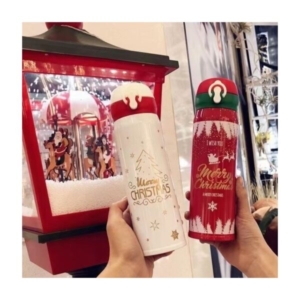 THERMISCHE BEKER, FLES 500ML KERST WINTER THERMISCHE FLES rood BD39CZE