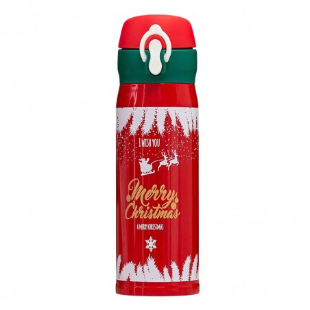 THERMISCHE BEKER, FLES 500ML KERST WINTER THERMISCHE FLES rood BD39CZE