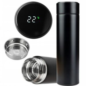 Thermische beker, fles, thermoskan 500 ml fles met temperatuursensor BD41