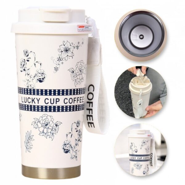 THERMISCHE BEKER met handvat en mondstuk, draagbaar 550 ml BD28WZ3
