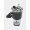 Gekleurde glazen mok voor koffie en thee met rietje en sluiting 450 ml CUP09GRAF