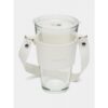 Koffie-thee mok van glas met rietje en sluiting 450 ml CUP09B