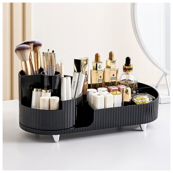 Organizer voor cosmetica en kwasten roterend zwart CB56CZ