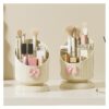 Organizer make-up spullen crème met roze strik CB67