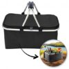 Opvouwbare thermische boodschappenmand, picknick zwart 47x27x23cm KP01CZ