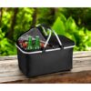 Opvouwbare thermische boodschappenmand, picknick zwart 47x27x23cm KP01CZ