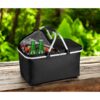 Opvouwbare thermische boodschappenmand, picknick zwart 47x27x23cm KP01CZ