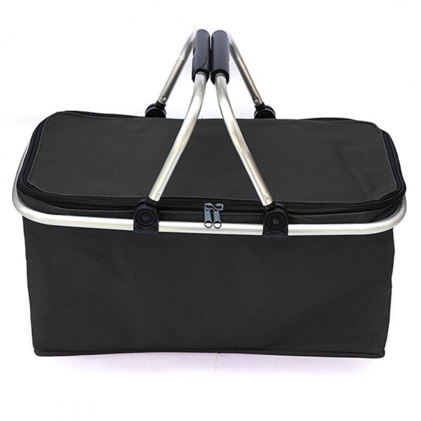 Opvouwbare thermische boodschappenmand, picknick zwart 47x27x23cm KP01CZ