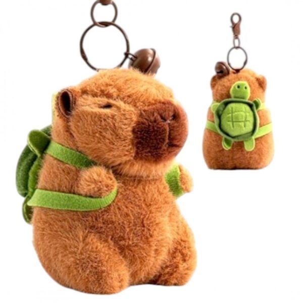 Sleutelhanger capybara met schildpadrugzak BRL361