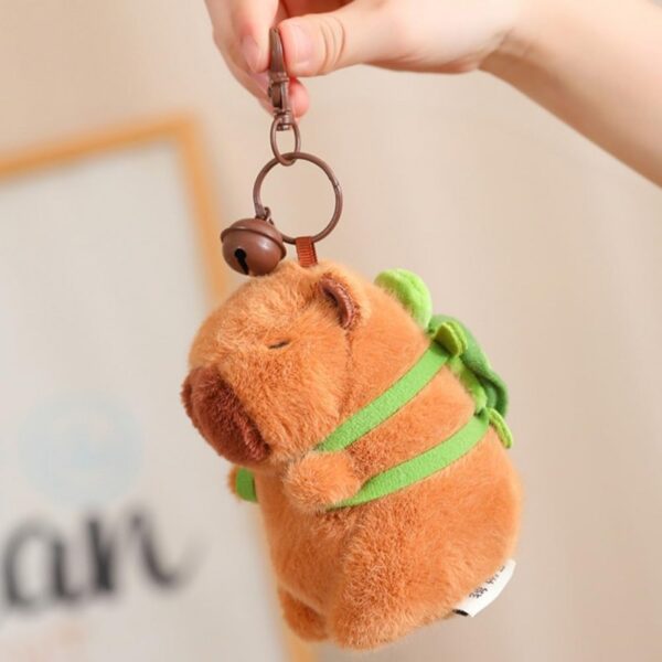 Sleutelhanger capybara met schildpadrugzak 2