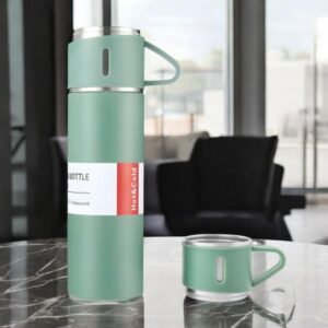 DE THERMOSSET MET 3 MOKKEN, cadeauverpakking, 500 ml groen BD24ZIE