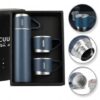DE THERMOSSET MET 3 MOKKEN, cadeauverpakking, 500 ml marineblauw BD24GRAN