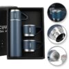 DE THERMOSSET MET 3 MOKKEN, cadeauverpakking, 500 ml marineblauw BD24GRAN