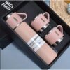 DE THERMOSSET MET 3 MOKKEN, cadeauverpakking, 500 ml roze BD24R