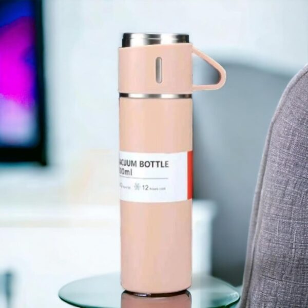 DE THERMOSSET MET 3 MOKKEN, cadeauverpakking, 500 ml roze BD24R
