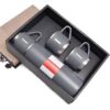 DE THERMOSSET MET 3 MOKKEN, cadeauverpakking, 500 ml grijs BD24SZ