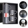 DE THERMOSSET MET 3 MOKKEN, cadeauverpakking, 500 ml grijs BD24SZ